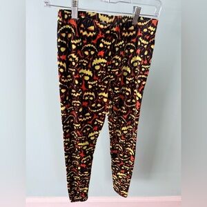 Halloween No Boundaries Soft Leggings Woman’s M Poly/Spandex  Jack-o’-lantern